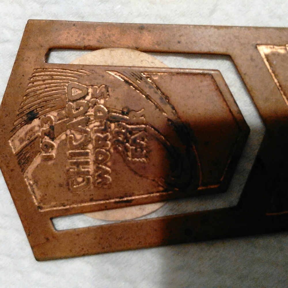 1933 Chicago World's Fair Bookmarker